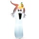 6-foot inflatable Halloween ghost with pumpkin, LED lights, and scary expression, perfect for indoor and outdoor decor.
