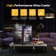 21-bottle wine cooler with digital control, anti-UV glass door, and energy-efficient compressor for optimal wine.