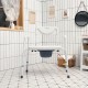 3-in-1 bedside commode chair with adjustable height, sturdy steel frame, and removable backrest for comfort and.
