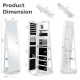 360° rotating jewelry cabinet armoire in white with mirror, LED lighting, and lockable storage for organized.