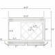 Wall mount wine rack organizer with glass holder, made of MDF and stainless steel, stylish design for home decor.