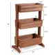 3-tier raised garden bed made of solid wood with adjustable shelves, perfect for versatile plant storage and display.