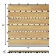 Acacia wood interlocking tile flooring, 12x12 inches, featuring a natural wood texture, ideal for outdoor spaces.