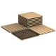 Acacia wood interlocking tile flooring set of 10, 12 x 12 inches, featuring a durable PVC base for drainage, ideal for.