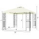 10 x 10 feet patio gazebo canopy tent with a double tier roof, decorative patterns, and sturdy steel frame for outdoor.