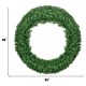 48-inch pre-lit cordless artificial Christmas wreath with 200 warm LED lights, perfect for indoor and outdoor holiday.