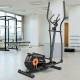 Elliptical exercise machine with LCD monitor and 8-level magnetic resistance for effective home workouts.