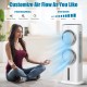 3-in-1 evaporative air cooler in white with remote, showcasing 80° oscillation and customizable airflow for summer.