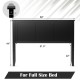Black flat panel headboard for full size bed, made of sturdy pine wood with adjustable height and pre-drilled holes for.