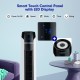 Portable 48-inch tower fan with remote control, featuring a smart touch panel and LED display for easy operation.