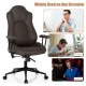 High adjustable back executive office chair in brown with ergonomic design, suitable for home, office, and gaming use.