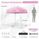 10x10 feet pink outdoor pop-up canopy with adjustable height, carrying bag, and waterproof fabric for events and.