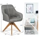 Swivel accent chair with breathable linen upholstery and beech wood legs, ideal for study or relaxation in any room.