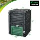 80-gallon outdoor composter with large openable lid and bottom exit door for easy access to compost and fertilizers.