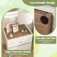 2-drawer modern nightstand featuring edge protection design and non-slip foot pads, perfect for bedroom storage.