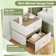 Modern 2-drawer nightstand with wood grain finish, featuring a top area for essentials and ample storage for personal.