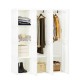 Foldable closet organizer with 8 cubby storage, featuring magnet doors and compact design for versatile home use.