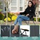Gray outdoor folding patio chair with adjustable backrest, breathable oxford fabric, and steel frame for comfort and.