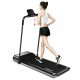 Ultra-thin electric folding treadmill with LCD monitor, ideal for home workouts, featuring a spacious non-slip running.