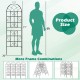 Metal garden trellis measuring 71 x 20 inches, featuring a stylish arch top and butterfly pattern for climbing plants.