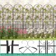 Metal garden trellis set of 2, 71 x 20 inches, with elegant arch top and butterfly pattern for climbing plants support.