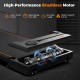Under desk treadmill with a 2.5HP brushless motor, LED display, and remote control for home office use.