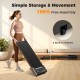 Under desk treadmill with built-in wheels, featuring a 2.5HP motor and compact design for easy storage and movement.