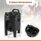 Insulated 2.6 Gal beverage dispenser in black, featuring a two-stage faucet and convenient handles for easy transport.