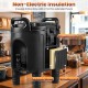 Insulated beverage dispenser with drip-proof faucet, triple-layer insulation, and convenient handles for catering and.