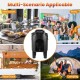 Black 2.6 Gal insulated beverage dispenser with handles, ideal for parties, camping, and catering events.