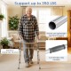 Lightweight 2-button folding walker with adjustable height, sturdy aluminum frame, and comfortable grip handles for.