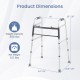 Folding walker with adjustable height, aluminum frame, and 350 lbs capacity, ideal for safe and easy mobility.