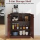 3-tier storage shelf in brown, featuring ample space for kitchen items, snacks, and decor, ideal for modern interiors.