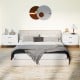 Modern wooden nightstand set of 2 in white with 2 drawers, perfect for bedroom or office storage and style.
