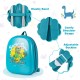 Backpack with comfy shoulder straps and elastic band, featuring playful dinosaur design, perfect for kids' travel needs.
