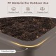 Close-up of the raised garden bed's protective edges, made of weather-proof PP material for outdoor use.