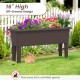 Raised garden bed with detachable legs, 16" high, self-watering design for flowers and vegetables, perfect for outdoor.