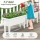 Self-watering planter box with detachable legs, 7.7 gal capacity for flowers and vegetables, ideal for outdoor.