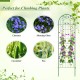 Metal garden trellis for climbing plants, 71 x 20 inches, rustproof green design with floral pattern, ideal for.