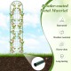 Green metal garden trellis for climbing plants, 86.5 x 20 inches, rust-proof and weather-resistant for outdoor use.