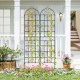 Two interlocking metal garden trellises, 86" x 20", designed for stability and elegance, perfect for climbing plants.