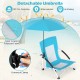 Detachable blue umbrella chair with UPF50+ protection, adjustable tilt, and breathable mesh for beach comfort.