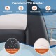 Close-up of premium PVC leather boat seat with exquisite stitching, waterproof surface, and thick sponge padding for.