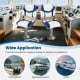 Blue boat seats with thick cushions and PVC leather, designed for comfort and weather resistance, suitable for various.