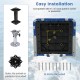 Boat seat installation base showing 5" x 5" bolt pattern, includes 10 bolts for easy setup and strong support.