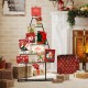 Christmas tree-shaped photo holder with 36 round clips, perfect for displaying cards in homes, offices, and shops.