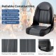 Folding high back boat chair in black with PVC leather, sponge padding, and robust back support for comfortable seating.