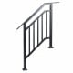 Adjustable outdoor handrail with a powder-coated finish, designed for steps, supports up to 150 kg for various surfaces.