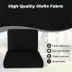 Black outdoor patio cushion set featuring breathable olefin fabric, fade-resistant, and sun-protective for outdoor.