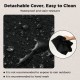 Close-up of the black outdoor patio cushion set, featuring removable covers, waterproof fabric, and easy cleaning.
